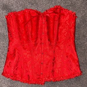 Elegant Red Corset Top